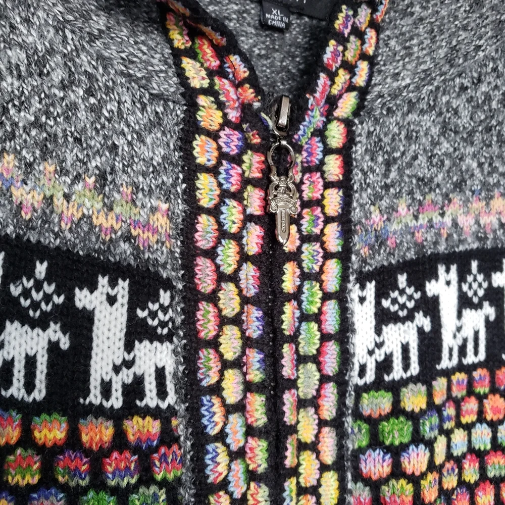 Papillion zipper hoodie pockets jackets size XL - Picture 2 of 10